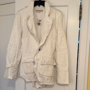 Free People Cream Utility Jacket